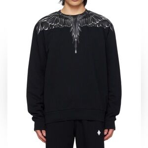 MARCELO BURLON COUNTY OF MILAN Black Icon Wings Sweatshirt